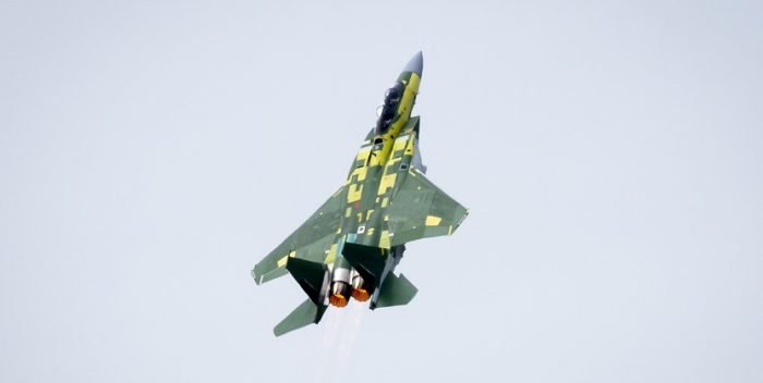 Qətərin ilk F-15 təyyarəsi ilk uçuşunu tamamladı Qətərin ilk F-15 təyyarəsi ilk uçuşunu tamamladı