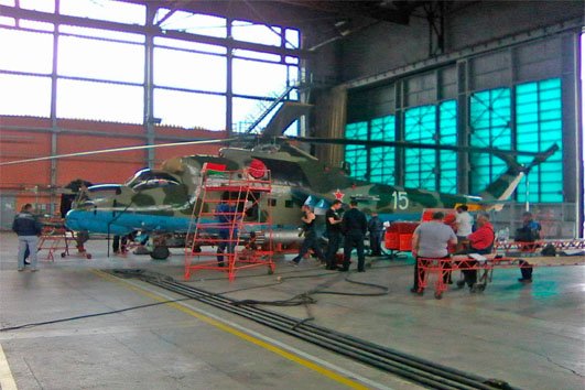 Belarus Mi-24 döyüş helikopterlərini əsaslı təmir edir