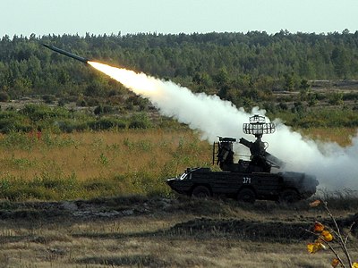 400px Пуск ракеты ЗРК Оса на полигоне Доманово Беларусь