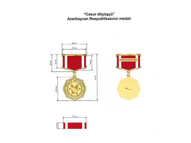 “Cəsur döyüşçü” medalının Əsasnaməsi təsdiq edilib