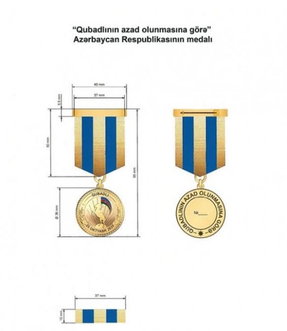 qubadlinin azad edilmesine gore medal 01120 e1606847619363