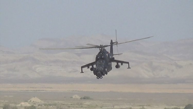 Azərbaycan HHQ-nin helikopter bölmələri ilə təlimlər keçirilib – VİDEO