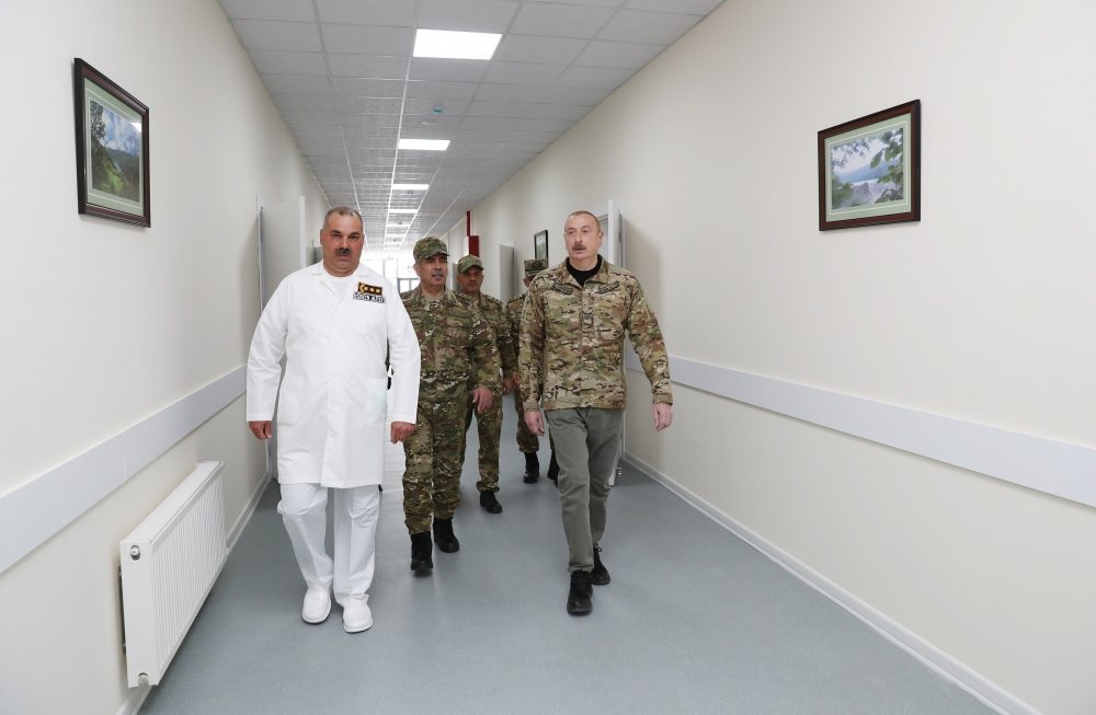 Prezident İlham Əliyev Kəlbəcərdə Hərbi hospitalın açılışında iştirak edib – FOTO