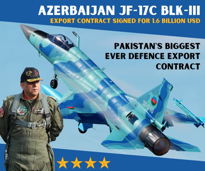 Azərbaycan Pakistandan 1.6 milyard dollar dəyərində JF-17C Block III qırıcıları alır
