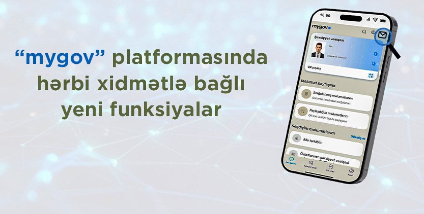 Hərbi xidmətlə bağlı “mygov” platformasına yeni funksiyalar əlavə olunub Hərbi xidmətlə bağlı “mygov” platformasına yeni funksiyalar əlavə olunub