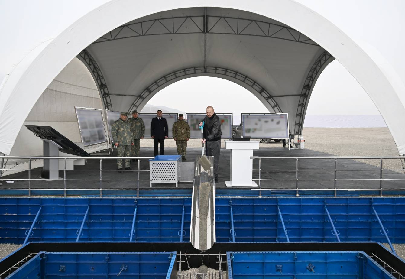 Azərbaycan Prezidenti Ağdərədə Xüsusi Əməliyyat Mərkəzinin təməlini qoyub